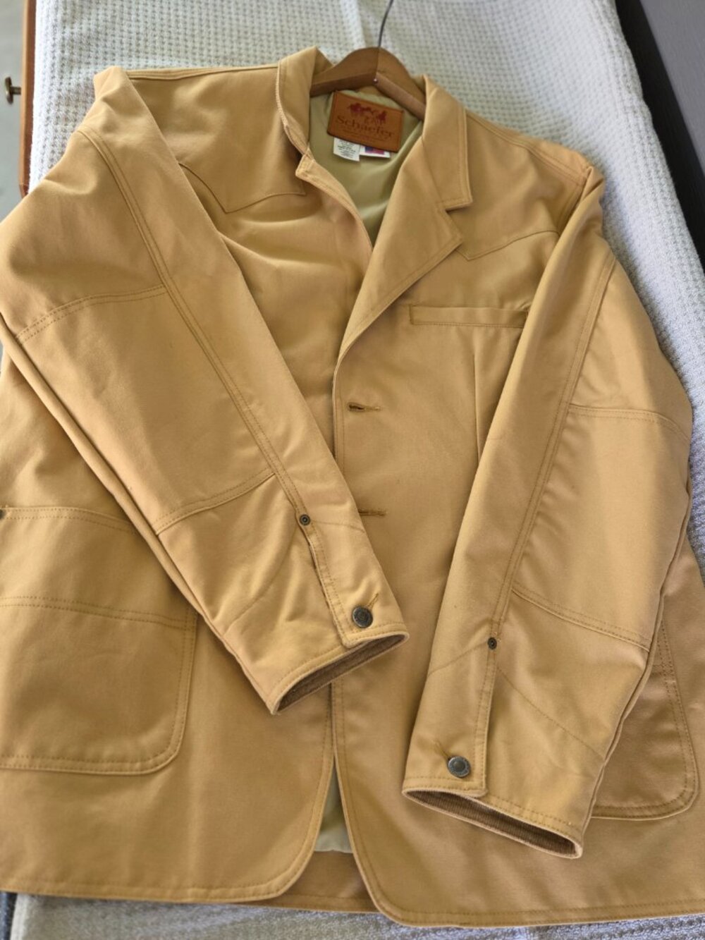 Schaefer Outfitter Drifter Jacket Mens Large XL Suntan Canvas Western Ranch NWOT - Picture 4 of 14